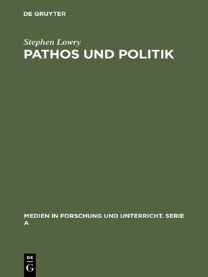 cover image of Pathos und Politik